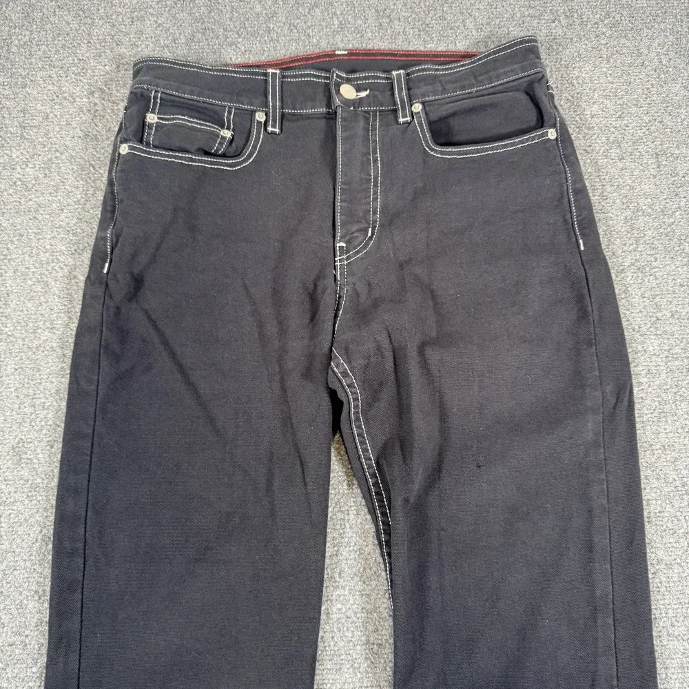American Giant Jeans Mens 30x30 Charcoal Black Roughneck Stretch Canvas Straight